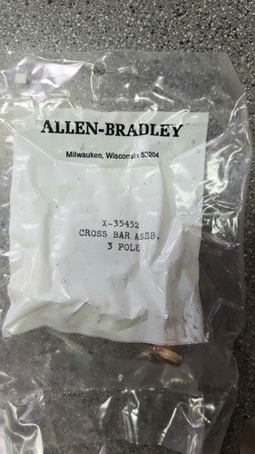 ALLEN BRADLEY X-35452 CROSS BAR ASSEMBLY 3 N.O. CONTACTS, 3P, (LOT OF 2) NEW0