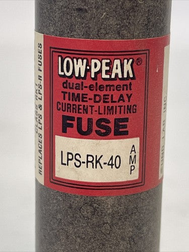 BUSS LPS-RK-40 LOW-PEAK DUAL ELEMENT TIME DELAY FUSE 600VAC 40AMP (LOT OF 10)2