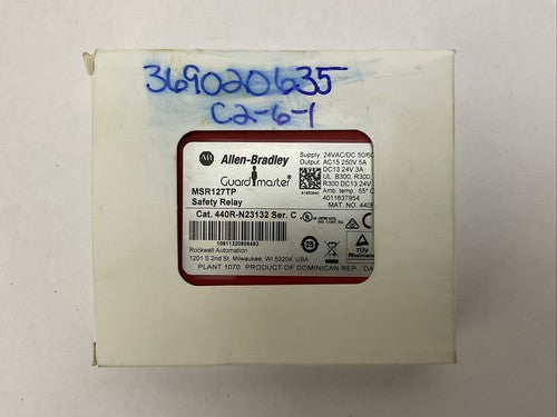 ALLEN BRADLEY 440R-N23132 SERIES C GUARD MASTER SAFETY RELAY MSR127TP0