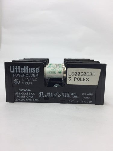 LITTELFUSE L60030C3C FUSE HOLDER WITH 3 CCMR 10 AMP FUSES0