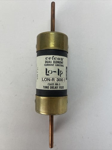 CEFCON LON-R 300 DUAL ELEMENT CURRENT LIMITING CLASS RK-5 FUSE 300AMP 250VAC0