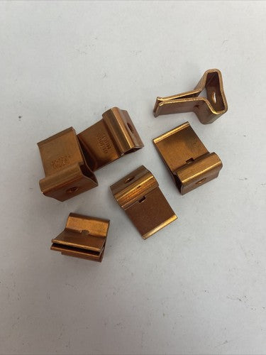 PENN-UNION 61-100A BRONZE FUSE CLIP KNIFE TYPE 61-100A 250-600V (LOT OF 6)0