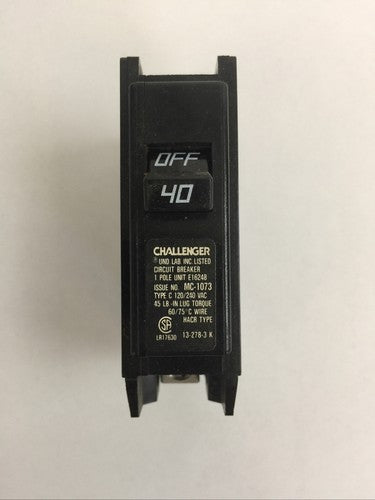 CHALLENGER C140 CIRCUIT BREAKER 40AMP 120/240VAC 1POLE HACR TYPE (LOT OF 10)1