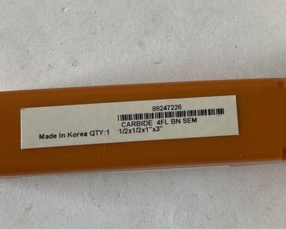 HERTEL 88247226 CARBIDE 4FL BN SEM 1/2X1/2X1" X3" BIT1