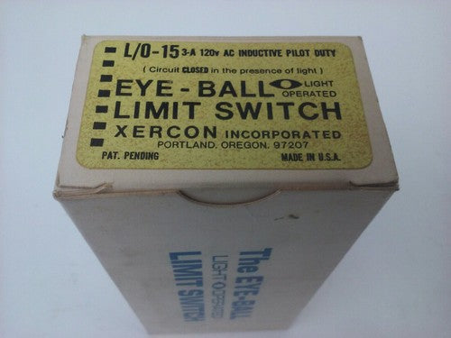 XERCON L/0-15 EYE-BALL LIGHT OPERATED LIMIT SWITCH 3AMP 120VAC, L0-151