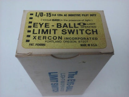 XERCON L/0-15 EYE-BALL LIGHT OPERATED LIMIT SWITCH 3AMP 120VAC, L0-151