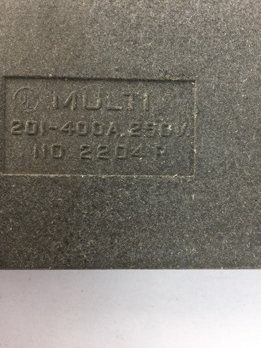 MULTI UNION 2204R CARTIDGE FUSE HOLDER COMPOSITE BASE 201-400AMPS 250V M400A3