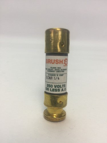 BRUSH/RELIANCE ECNR 1/4 FUSE 250VAC 1/4AMP CLASS RK5 (LOT OF 10)0