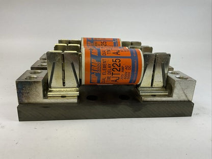 GOULD 64033J FUSE BLOCK 600V 400AMP 3POLE CLASS J AMP-TRAP 2000 AJT225 FUSE 225A4