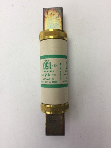SHAWMUT RF150 TIME DELAY RENEWABLE FUSE 150 AMP 250 VOLT3