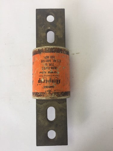 SHAWMUT A4BY1500 AMP-TRAP FORM 480 CURRENT LIMITING FUSE 1500 AMP 600VAC CLASS L5