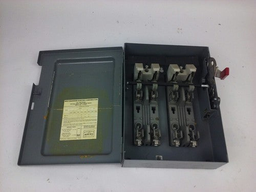 WESTINGHOUSE HF461 SAFETY SWITCH, 30A, 600V, 4P FUSIBLE, 25 H.P., NEW2