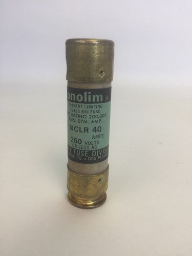 ECONOLIM NCLR 40 CURRENT LIMITING CLASS RK1 FUSE 40AMP 250VAC  (LOT OF 10)2