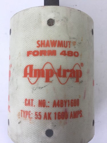 SHAWMUT A4BY1600 AMP-TRAP CURRENT LIMITING FUSE FORM 480 TYPE 55AK 600VAC 250VDC1