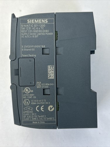 SIEMENS 6ES7 231-5QD30-0XB0 SIMATIC S7-1200 THERMOCOUPLE MODULE SUPPLY 24VDC2