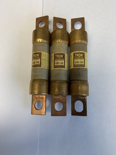 Bussmann Tron KBC-50 50A 600V Rectifier Fuse "Lot of 3"0