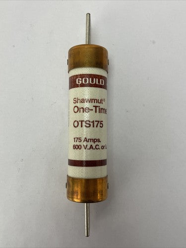 GOULD SHAWMUT OTS175 ONE-TIME FUSE 175AMP 600VAC (LOT OF 3)0