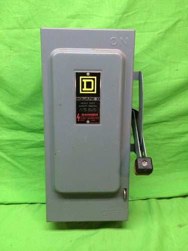 SQUARE D 30 AMP SAFETY SWITCH NON FUSED HU361 TYPE 10