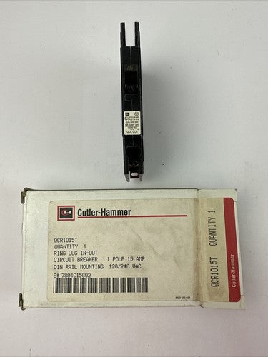 CUTLER HAMMER QCR1015T CIRCUIT BREAKER 15A 120/240VAC 1POLE0