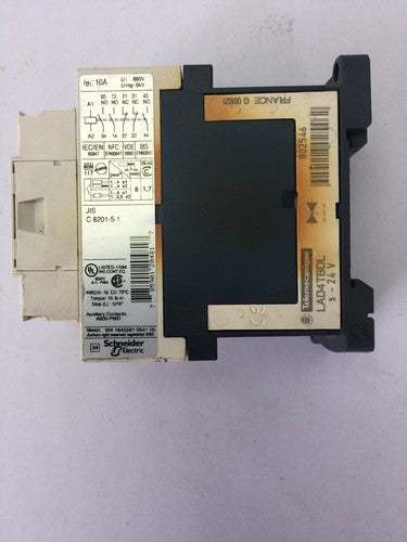 SCHNEIDER TELEMECANIQUE CAD32BD CONTROL RELAY 10A 600VAC COIL 24VDC LAD4TBDL 24V3