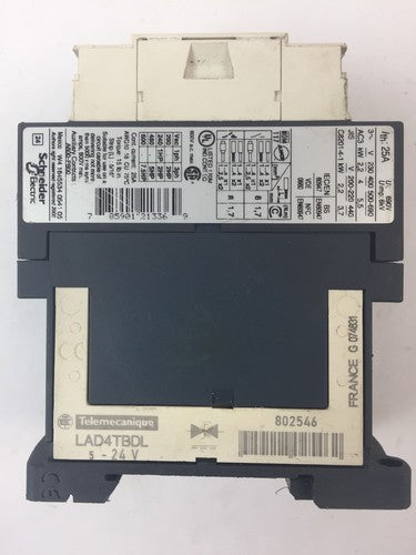 TELEMECANIQUE LC1D09BD CONTACTOR 24 VDC LAD4TBDL 5-24V1