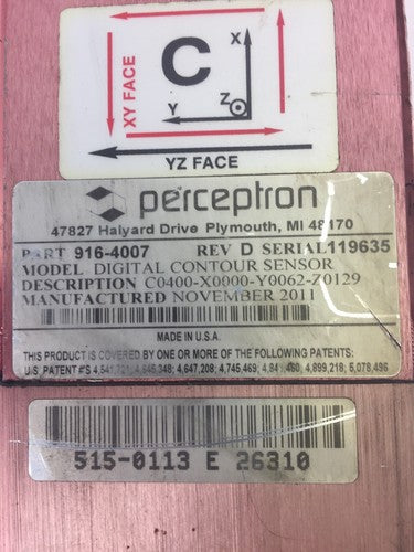 PERCEPTRON 916-4007 DIGITAL CONTOUR SENSOR REV D1