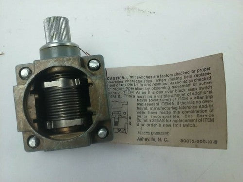 SQUARE D 31032-036-93 TURRET HEAD FOR LIMIT SWITCH, CLASS 9007 TYPE BN 2
