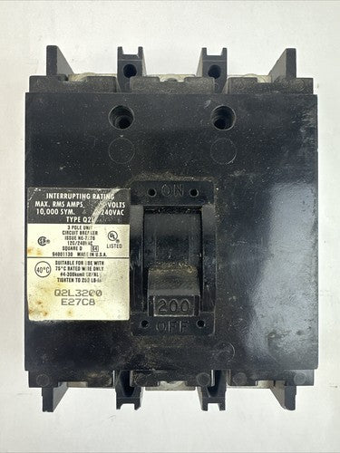 SQUARE D Q2L3200 CIRCUIT BREAKER 200AMP 120/240VAC 3POLE TYPE Q2L0