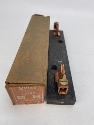 MULTI UNION 2552R CARTRIDGE FUSE HOLDER 61-100AMPS 600V SINGLE POLE MAIN LINE0