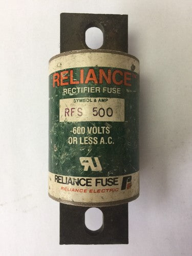 RELIANCE RFS 500 RECTIFIER FUSE 500 AMP 600 VAC0