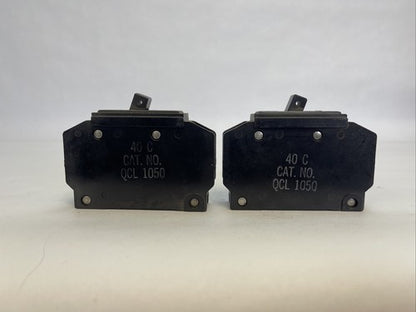 CUTLER HAMMER / WESTINGHOUSE QCL1050 CIRCUIT BREAKER 50A 1P 120/240VAC(LOT OF 2)2
