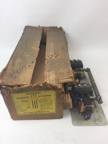 CLARK X31U31V-16 MAGNETIC REVERSING STARTER SIZE 1 3 POLE 600VAC COIL 110/115V 0