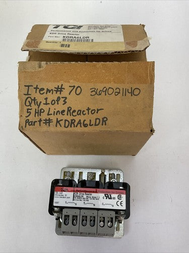 TCI KDRA6LDR KDR DRIVE REACTOR 600V MOTOR AMP 1.10