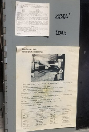 Westinghouse FDP-325R 400 Amp 240V FDP Unit Panelboard Switch 400A1