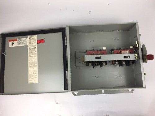 WESTINGHOUSE RDSN6030 SWITCH MAX AMP 30 MAX VOLT 600AC 250DC TYPE 3R RAINPROOF8
