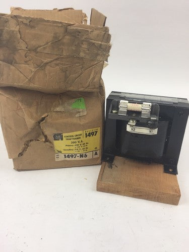 ALLEN BRADLEY 1497-N6 CONTROL CIRCUIT TRANSFORMER .200 KVA 600V 60HZ SERIES A0