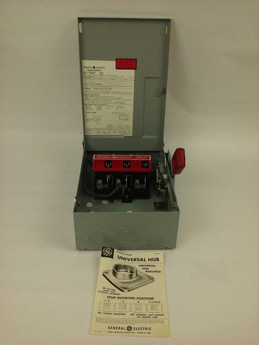 GE THN2261RDC SAFETY SWITCH, MOD 7, 30A, 650/250VDC, TYPE 3R RAINPROOF ENCLOSURE3