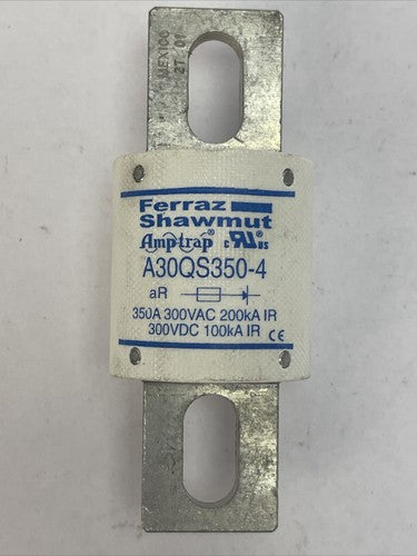 FERRAZ SHAWMUT A30QS350-4 SEMICONDUCTOR FUSE AMP-TRAP 350AMP 300V0