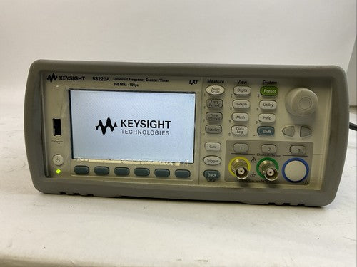 KEYSIGHT 53220A UNIVERSAL FREQUENCY COUNTER/TIMER 350 MHz 100ps 100-240VAC0