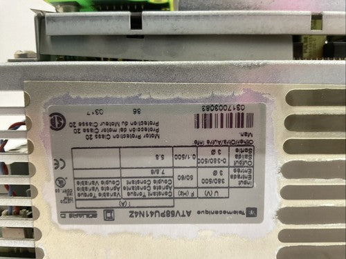 TELEMECANIQUE ATV58PU41N4Z AC DRIVE 380/500V V5.31