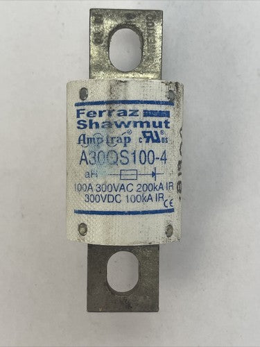 FERRAZ SHAWMUT A30QS125-4 SEMICONDUCTOR FUSE AMP-TRAP 125AMP 300V0