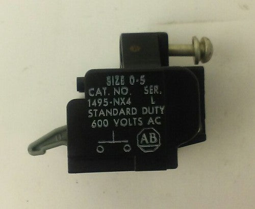 ALLEN BRADLEY 1495-NX4, SER L, AUXILARY CONTACT, STANDARD DUTY, 600V, NS NO BOX1