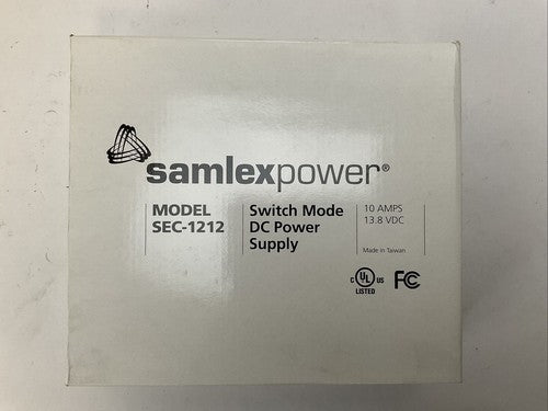 SAMPLEX POWER SEC-1212 SWITCH MODE DC POWER SUPPLY 10AMPS 13.8VDC0