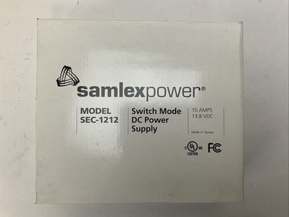 SAMPLEX POWER SEC-1212 SWITCH MODE DC POWER SUPPLY 10AMPS 13.8VDC0