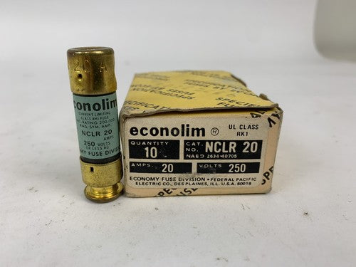 Economy Fuse Econolim NCLR 20 20A 250V Fuse "Lot of 10"0