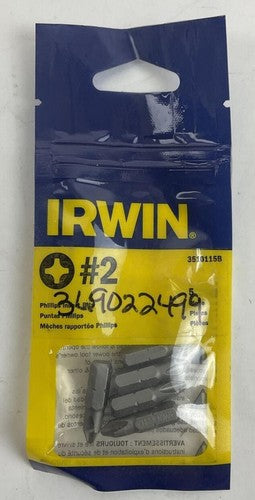 IRWIN 3510115B PHILLIPS INSERT BIT 1AVD8 BAG OF 5 ****LOTOF17****1