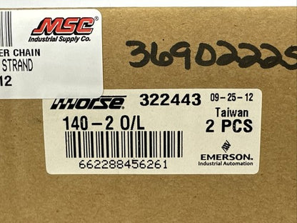 MSC EMERSON MORSE 140-2 O/L RIVETED ROLLER CHAIN (2PC IN THE BOX)2