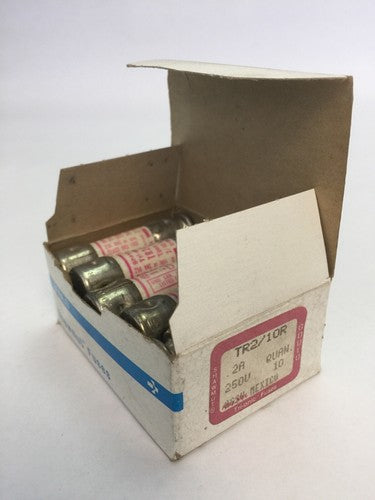 SHAWMUT TRI-ONIC TR2/10R TIME DELAY FUSE 2/10A 250VAC CLASS RK5 (BOX OF 10)0