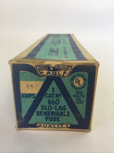 EAGLE 660 SLO-LAG RENEWABLE FUSE 250AMP 250VAC CLASS H IR-10KA1