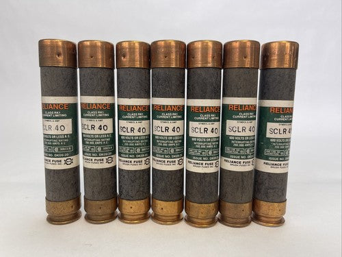 RELIANCE SCLR40 CLASS RK1 CURRENT LIMITING FUSE 40AMP 600VAC (LOT OF 7) 0